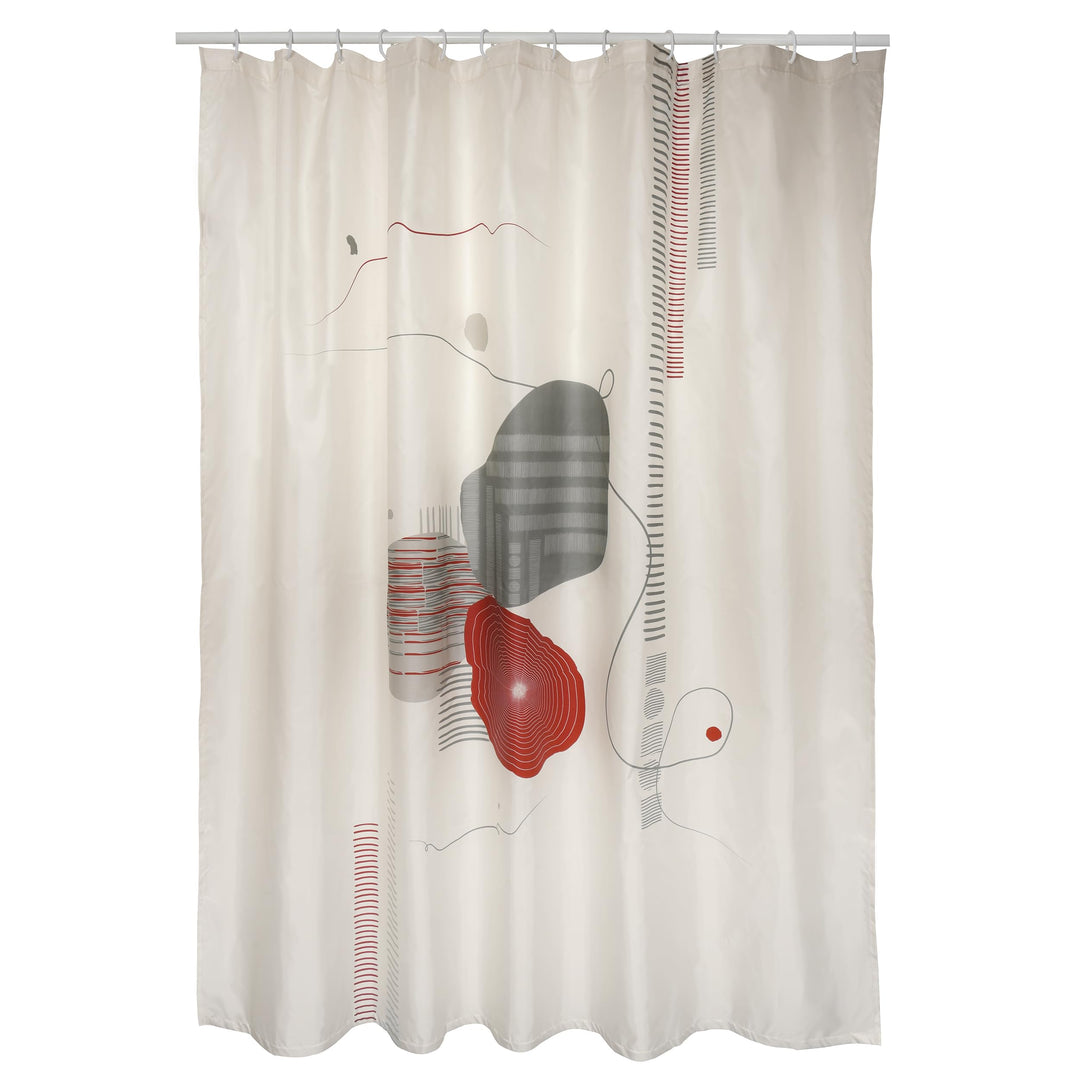 Spirella Anti-Schimmel Duschvorhang - Anti-Bakteriell, waschbar, wasserdicht, Polyester, „Teiva“ 180