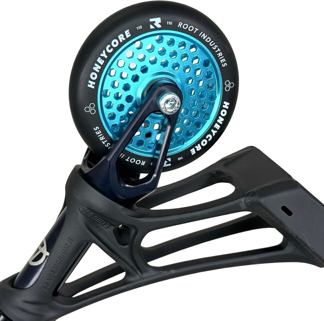 Root Industrie Air Honeycore 110mm Stunt-Scooter Rolle + Fantic26 Sticker (Sky Blue/Pu Schwarz) Sky