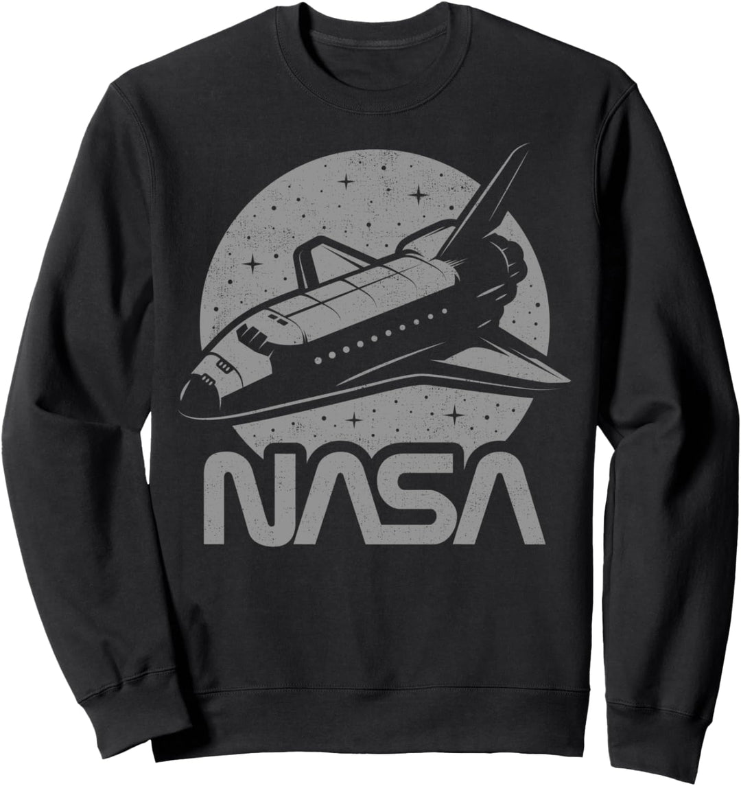 NASA Space Shuttle Moon And Stars Silhouette Sweatshirt