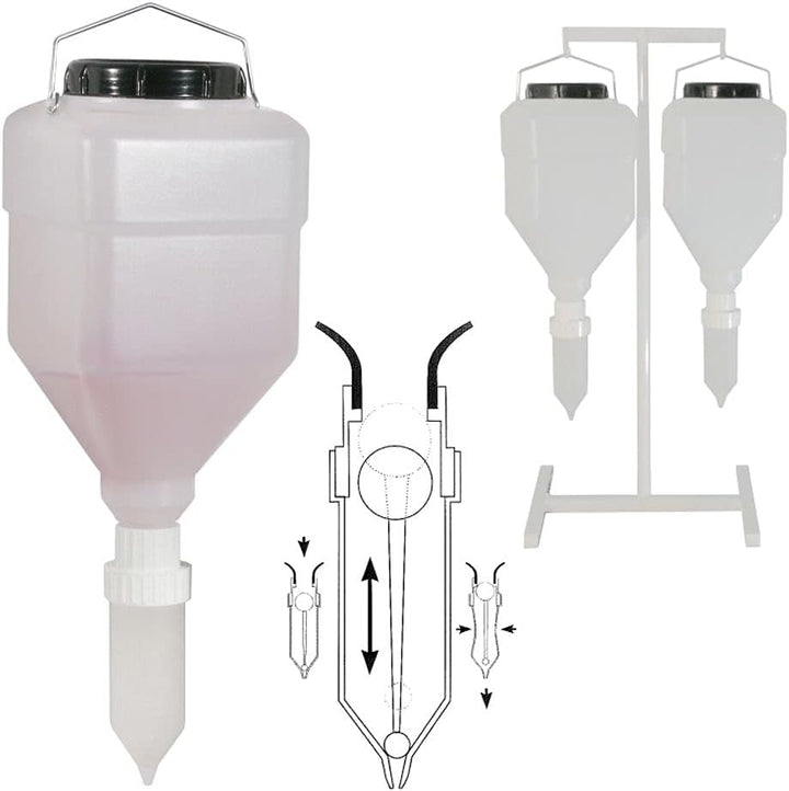 Contacto Melkdispenser Set GROSS Silikon Dosierer & Nachfüllbehälter, Dispensersystem 5500 ml, Ketch