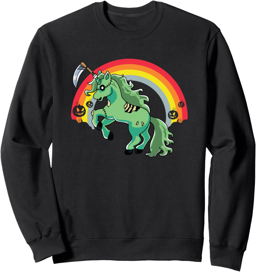 Reaper Unicorn Scary Halloween Costume Gothic Goth Punk Sweatshirt