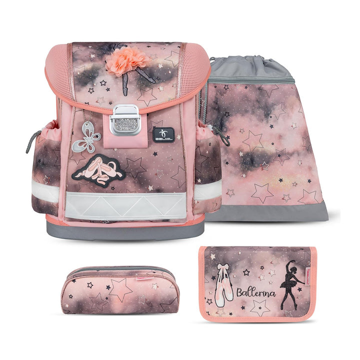 Belmil Classy Schulranzen Set 4 - teilig (403-13/AG/S) M Rose Ballet, M Rose Ballet