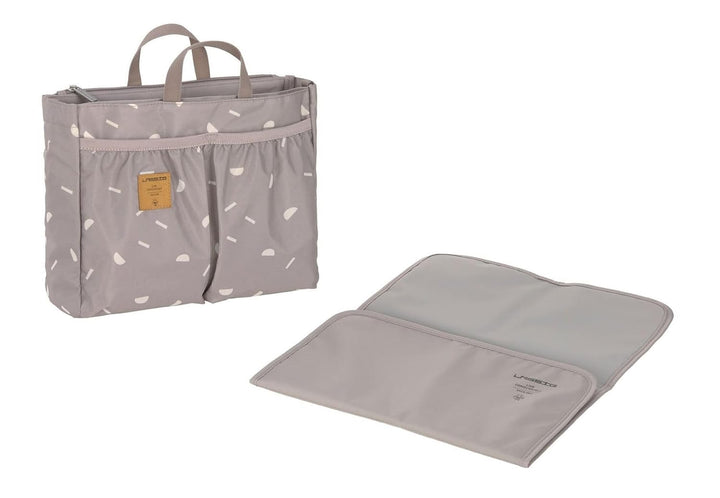 LÄSSIG Baby Kinderwagenorganizer Windeltasche Wickeltasche klein Kulturtasche inkl. Wickelunterlage/