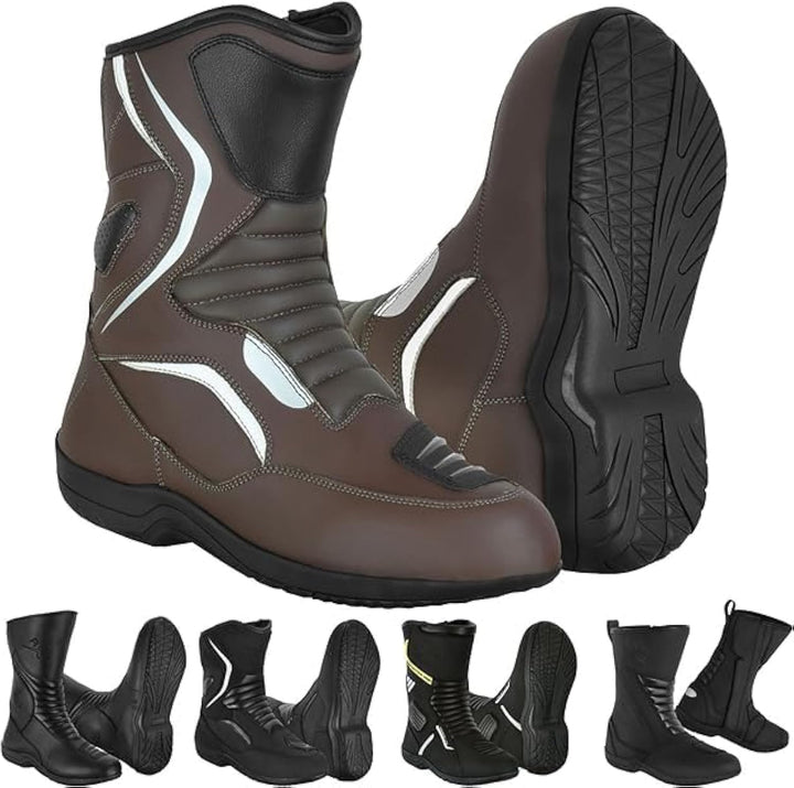 Vaster Moto Motorradschuhe für Herren, verstärkte Strassenschuhe, Motorradstossschutz, rutschfeste S