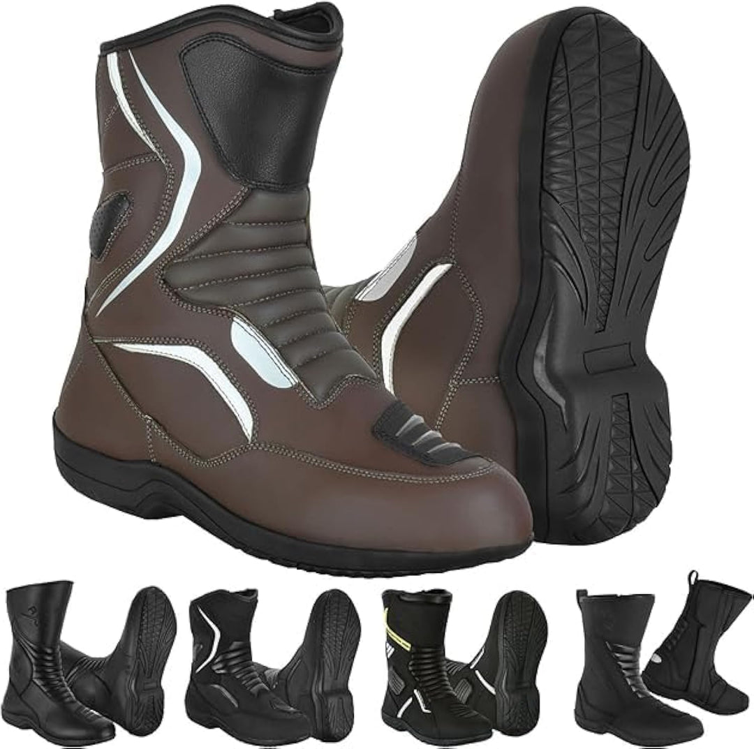 Vaster Moto Motorradschuhe für Herren, verstärkte Strassenschuhe, Motorradstossschutz, rutschfeste S