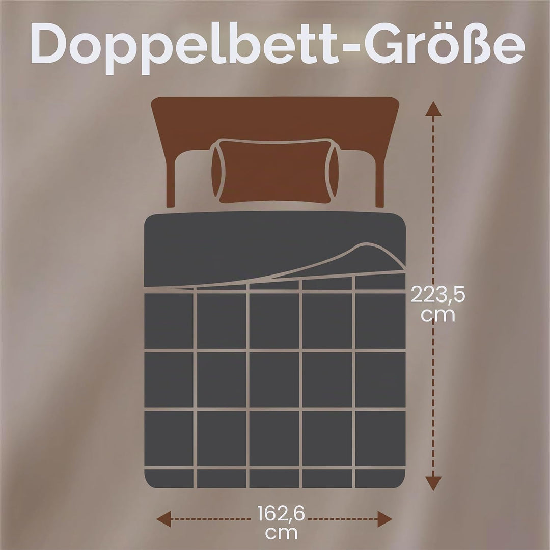 Utopia Bettdecke ohne Bezug, gesteppt und mit Ecklaschen, hypoallergen, Steppdecke mit Quadratsteppu