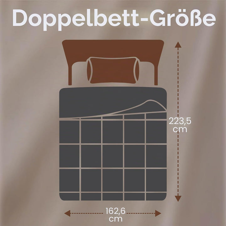 Utopia Bettdecke ohne Bezug, gesteppt und mit Ecklaschen, hypoallergen, Steppdecke mit Quadratsteppu