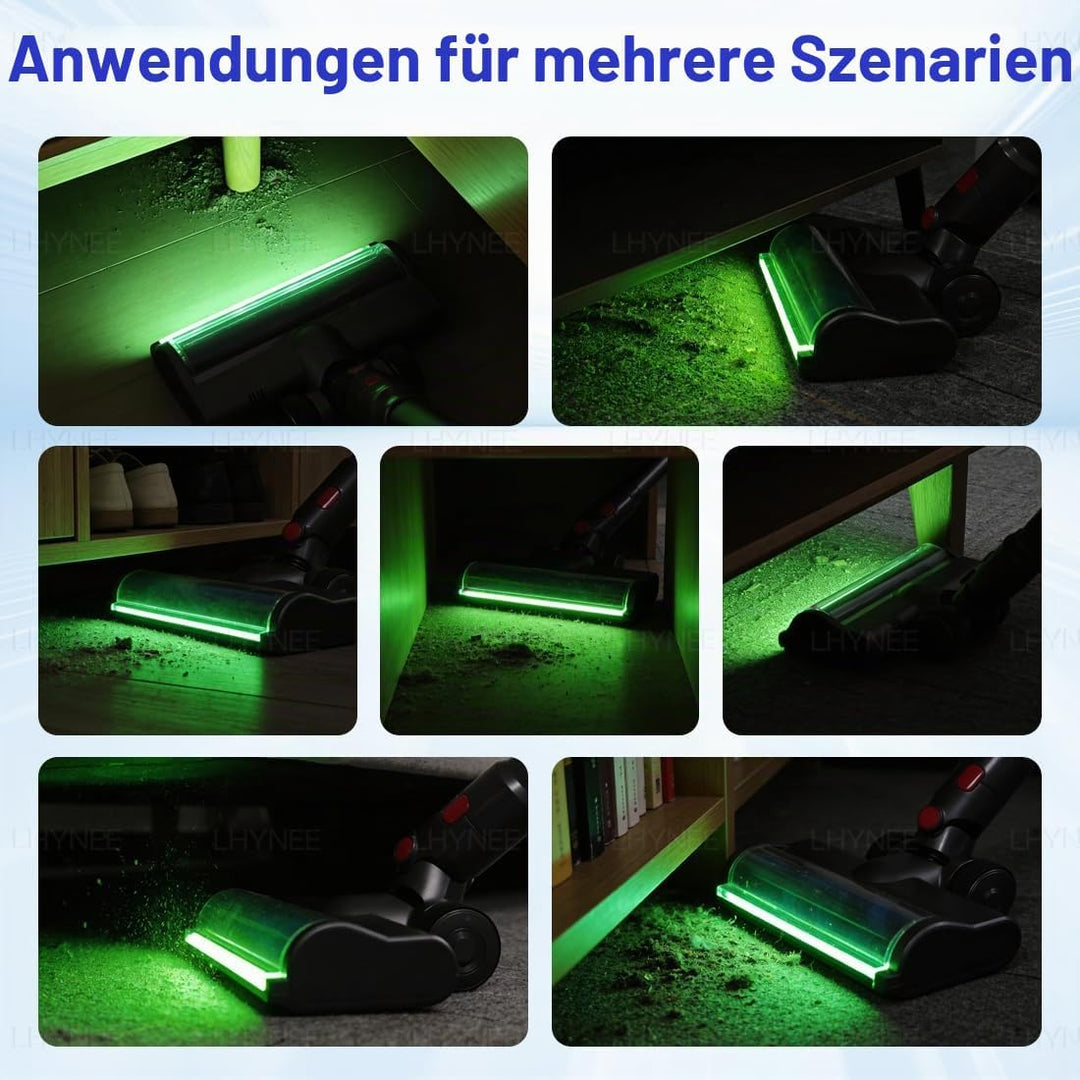 Bürste kompatibel für Dyson V8, V11, V10, V7, V15 mit LED-Staubdetektionslicht als 2in1 Set inklusiv