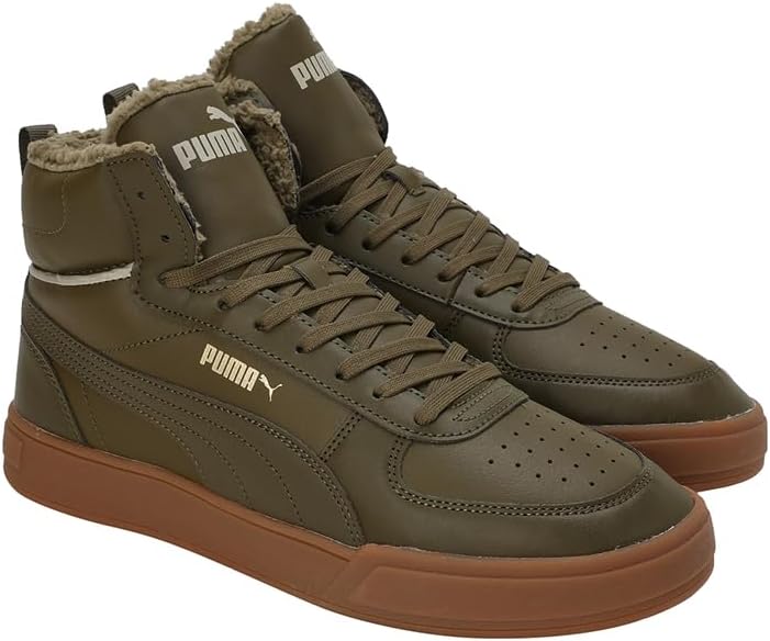 Puma Jungen Puma Caven 2.0 MidSneaker 43 EU Deep Olive Deep Olive Puma Team Gold Pebble Gray, 43 EU