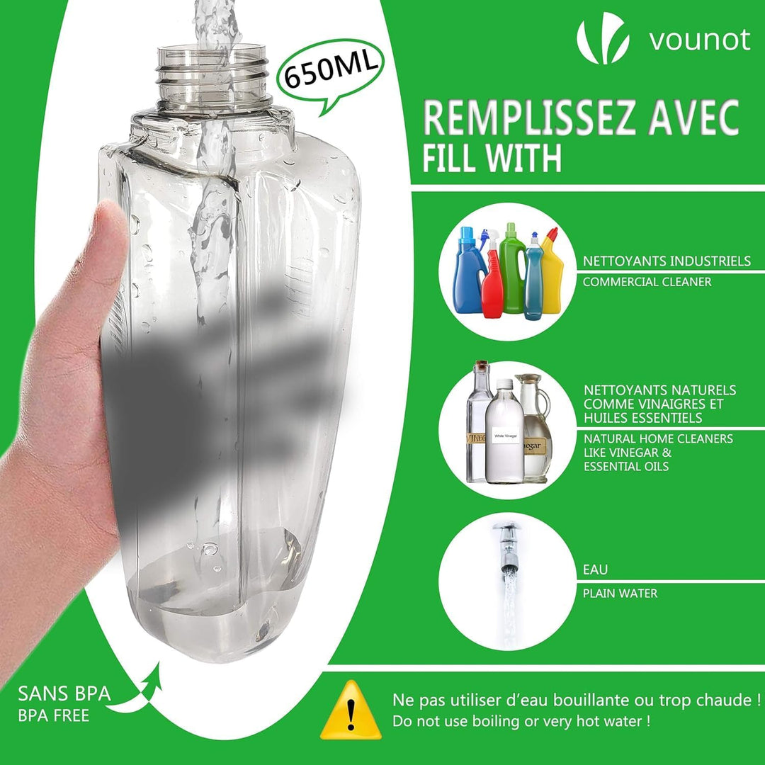VOUNOT® Wischer mit sprühfunktion, Sprühwischer mit 650ml Wassertank, Bodenwischer mit Sprühdüse, Sp