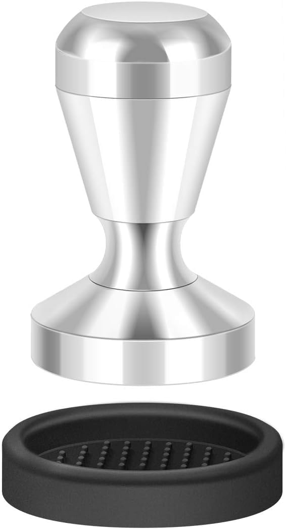 Philorn Kaffees Tampfer 51mm, Espresso-Kaffeestampfer Pulver mit Silikonmatte für Heim- und Büro-Kaf