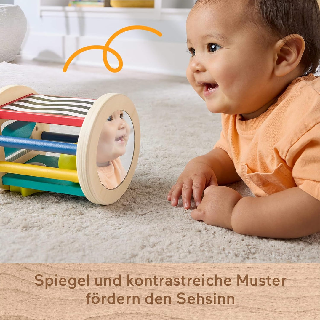 Fisher-Price Babyspielzeug, Krabbelspass Rollspielzeug zur Entwicklung der Sinne und der Feinmotorik