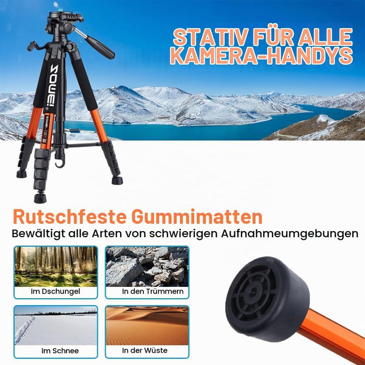 ZOMEi 188cm Stativ Heavy Duty Tall Tripod Stand, Professional Travel Video Tripod Kompatibel mit DSL