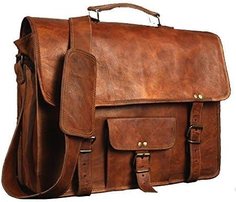 ALASKA EXPORTS handmade vintage leather messenger bag for laptop briefcase best computer,school dist