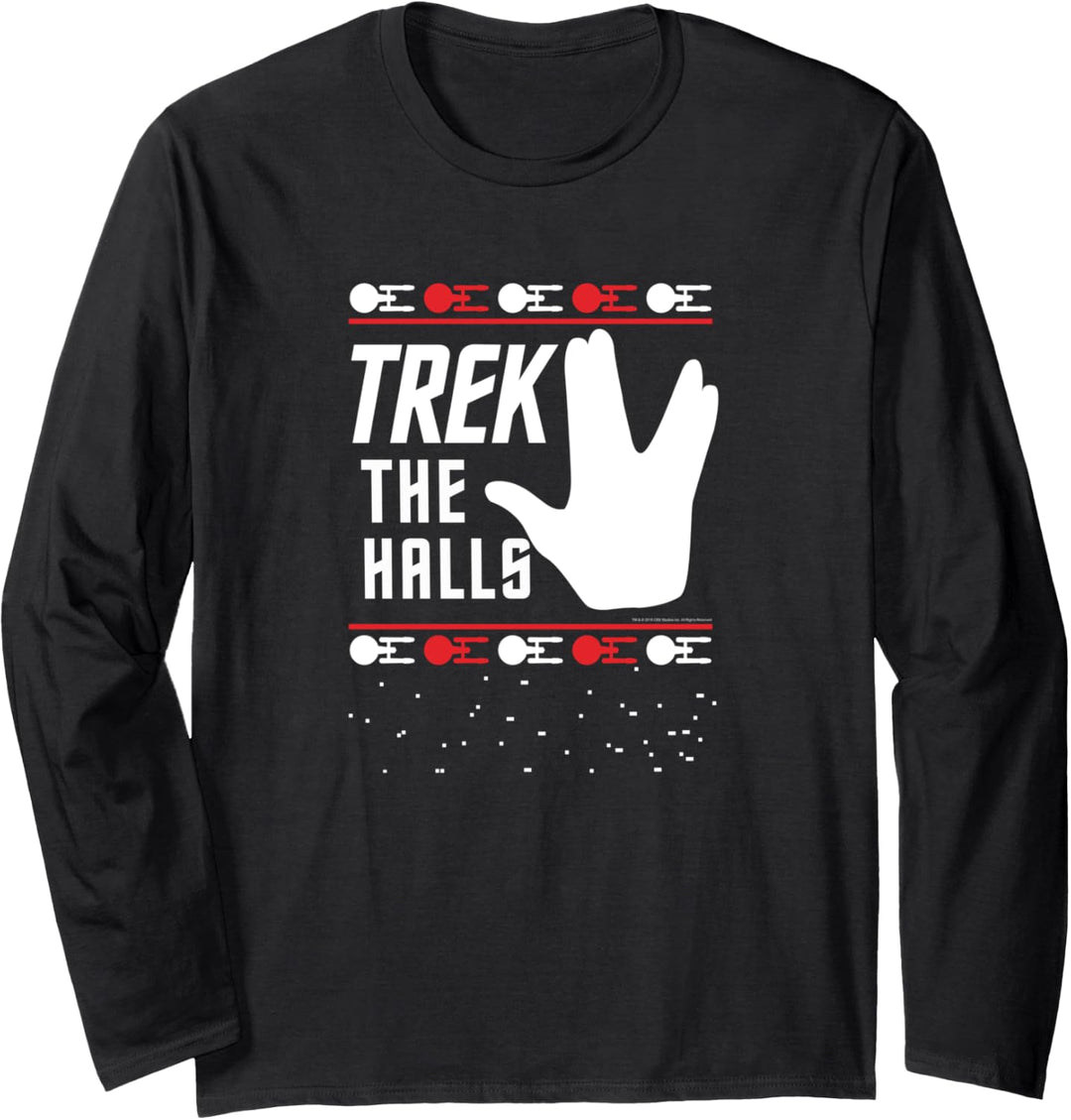Star Trek Christmas Trek The Halls Sweater Langarmshirt
