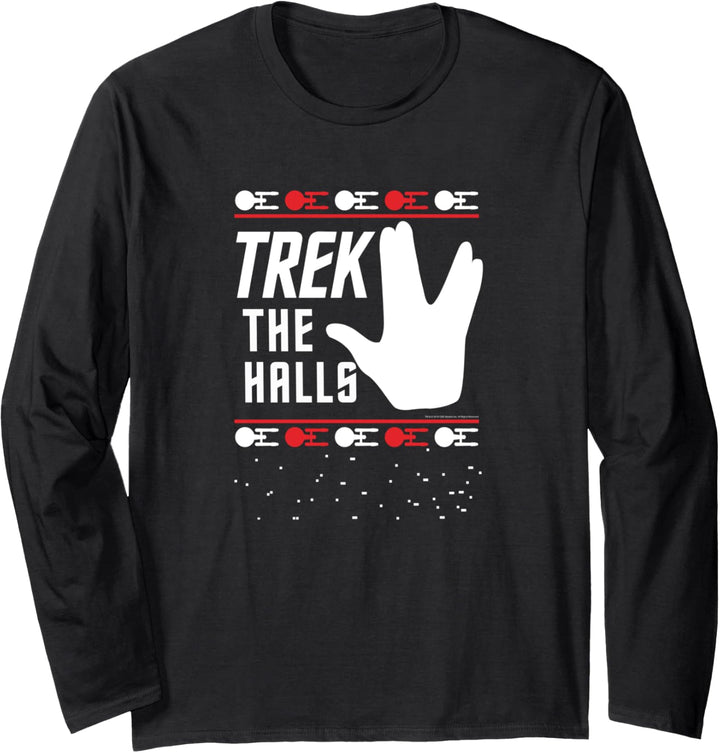 Star Trek Christmas Trek The Halls Sweater Langarmshirt