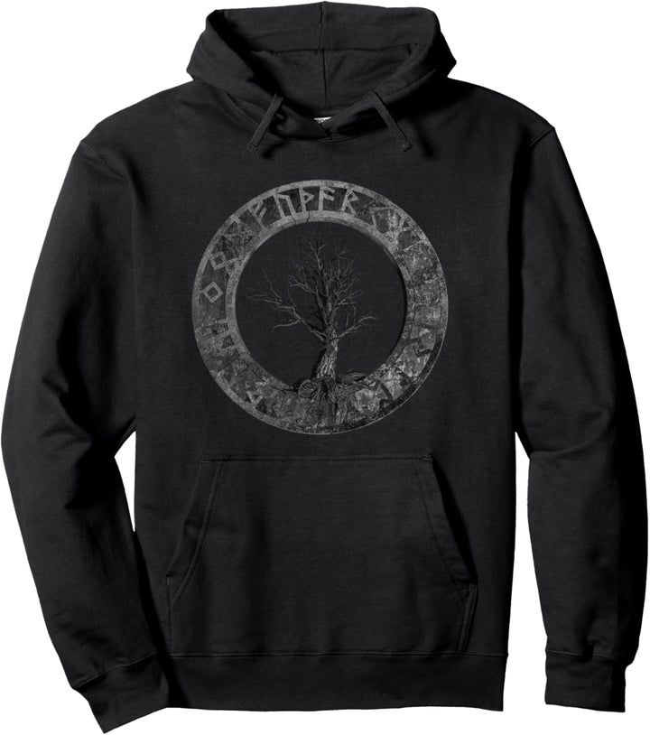 Wikinger Nordische Mythologie I Yggdrasil Vegvisir Runen Pullover Hoodie