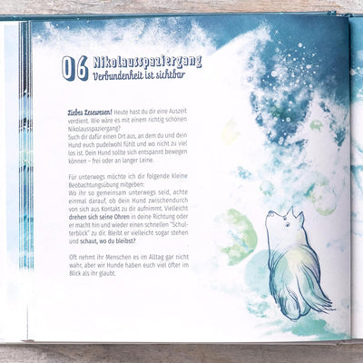 Schnauzberts Winterreise – Adventskalender für Menschen mit Hund – Erlebnisbox mit Buch, Bio-Duftöl,