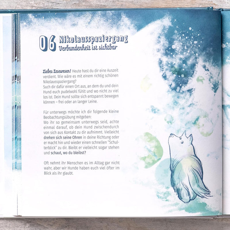 Schnauzberts Winterreise – Adventskalender für Menschen mit Hund – Erlebnisbox mit Buch, Bio-Duftöl,
