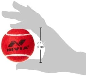 Nivia schwere Tennis Ball Cricket Ball (6 Stück) rot, rot