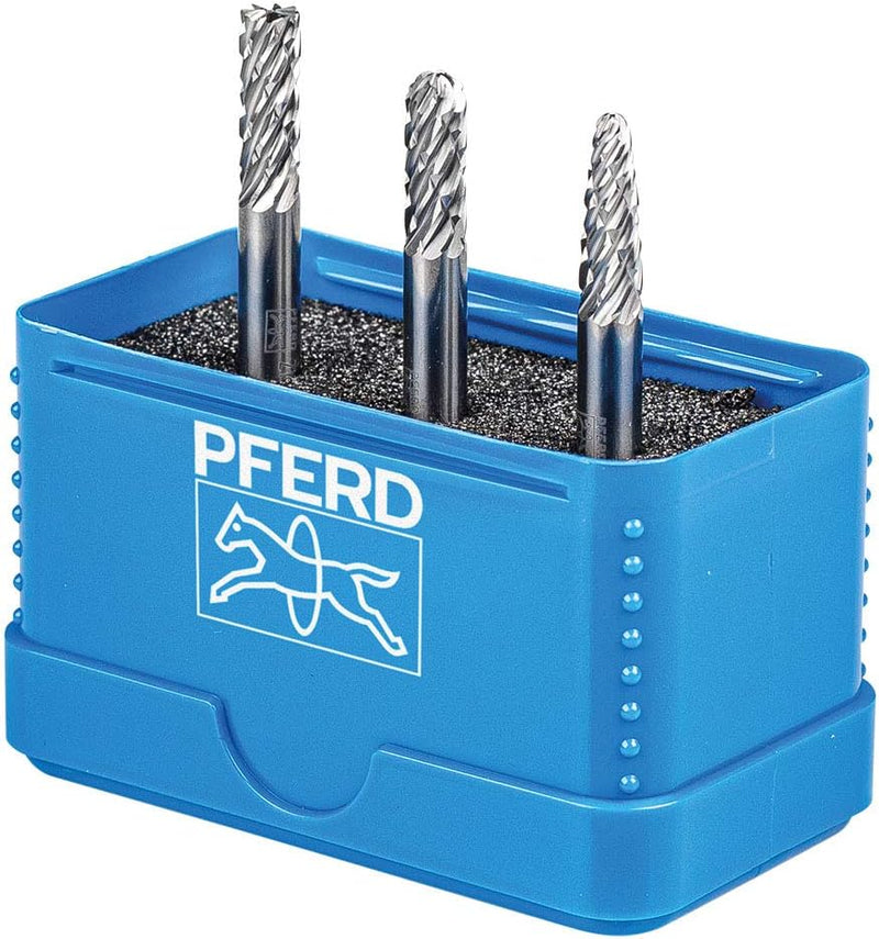 PFERD HM-Frässtift-Set, 3-teilig, Zahnung ALLROUND, Schaft-ø 6 mm, Frässtift-ø 6mm, 21901406 – für d