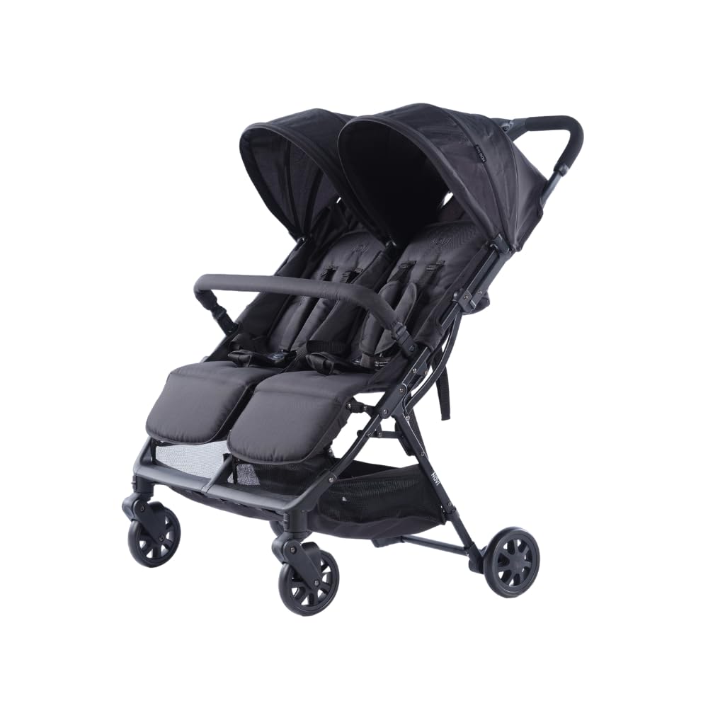 Novi Baby® Foss Go Duo, Zwillingsbuggy von Geburt an bis 15 kg (ca. 3 Jahre), extra grosser Korb, le