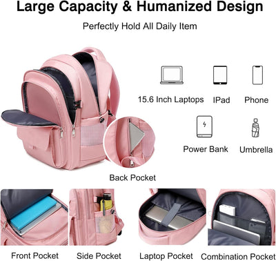 FANDARE Beiläufig Rucksack Schulrucksack Schultasche Junge Mädchen Schulranzen Daypacks mit 15.6 Zol