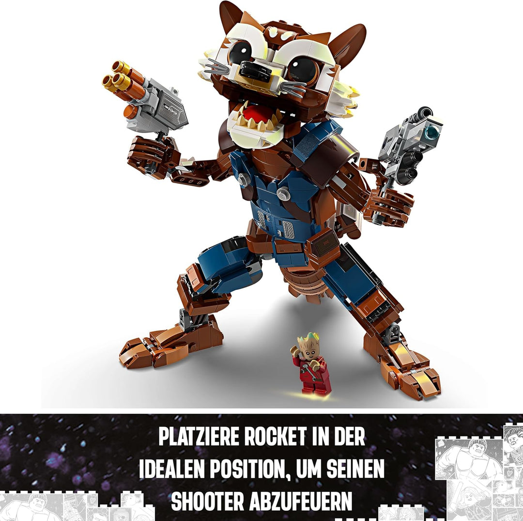 LEGO Marvel Rocket & Baby Groot, baubares Superhelden-Spielzeug für Kinder aus Marvel Studios' Guard