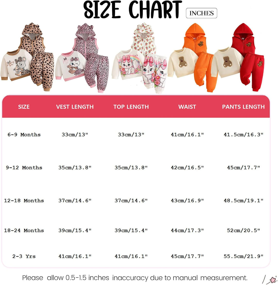 Kleinkind Baby Mädchen Outfits Top mit Hasenmotiv Geblümte Weste Hose 6-9 Monate Weiss, 6-9 Monate W