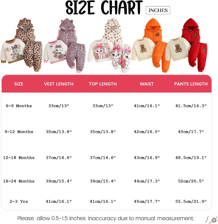 Kleinkind Baby Mädchen Outfits Top mit Hasenmotiv Geblümte Weste Hose 6-9 Monate Weiss, 6-9 Monate W