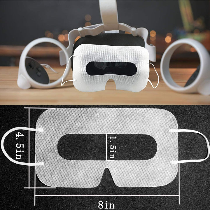 Geekria 100Pcs VR Mask Disposable Face Cover, Disposable Protector for Oculus Quest VR, Prevent Eyes