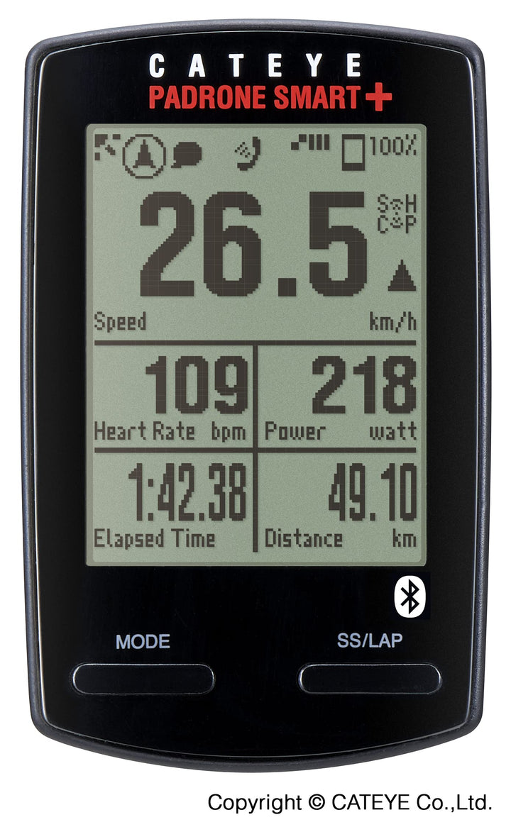 Cateye CC-SC100B Padrone Smart Fahrradcomputer S Schwarz, S Schwarz