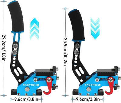 Easyhomie USB Handbremse mit Feste Basis für PC Rennspiele, Einstellbare Spielhandbremse mit Hoher P