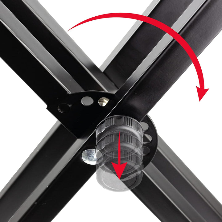 Roland DP-10 Dämpfer-Pedal & RockJam Double Braced Adjustable Keyboard Stand with Locking Straps