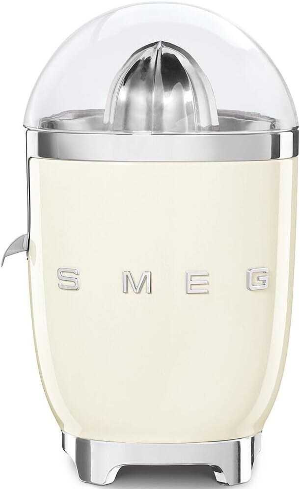 SMEG, Elektrische Zitruspresse CJF11CREU, tropfsicherer Auslauf und Universalkegel, rutschfeste Stel