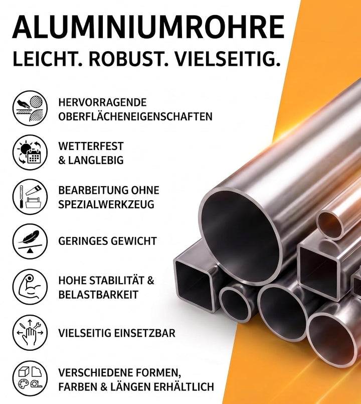 Riggatec Alu-Rohr Rund 35x2mm Länge 2,0 mtr.