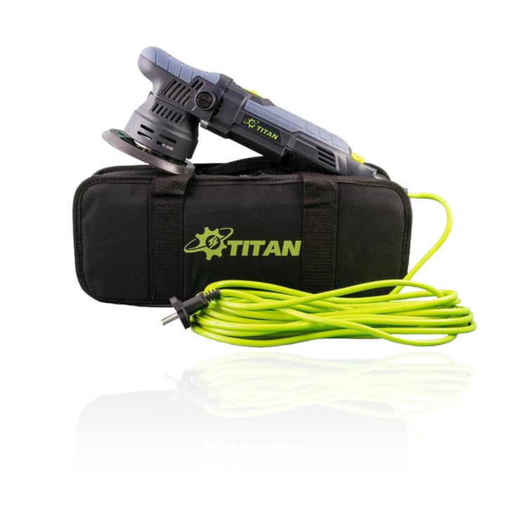 Exzenterpoliermaschine - Titan TDA09 - 9mm Hub - inklu. 125mm Polierteller & passender Transporttasc