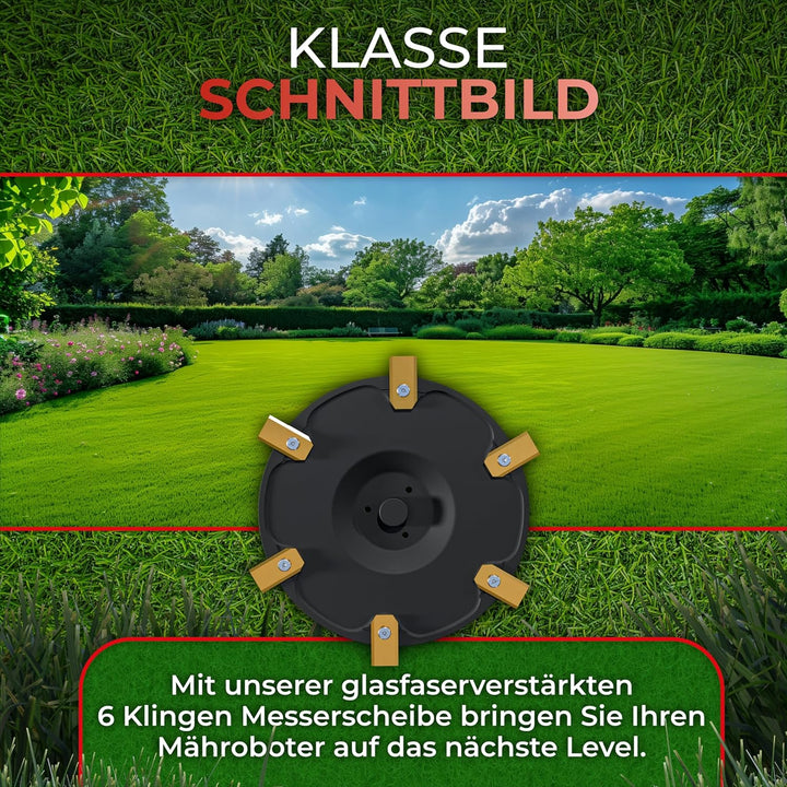 6er Messerscheibe kompatibel mit Segway Navimow H-Serie H500E, H800E, H1500E, H3000E-VF - Mähroboter