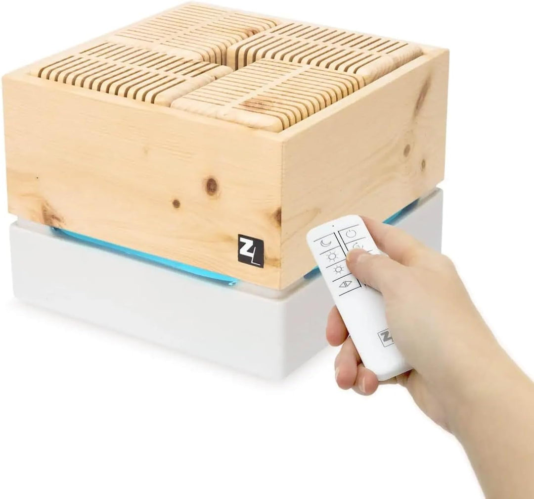 Zirben Familie I ZirbenLuftreiniger AURA PLUS Luftreiniger & Luftbefeuchter für Räume bis 40 m² I ge