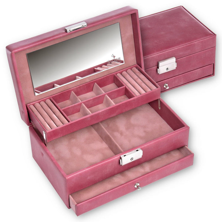SACHER Schmuckkasten Helen - Handmade in Germany - Breite 24 cm (alt rosé), Alt Rosé