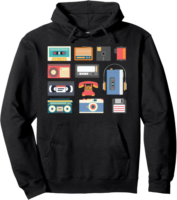 Retro-Technologie der 1990er Jahre Spiele-Gadget-Elektronik Pullover Hoodie