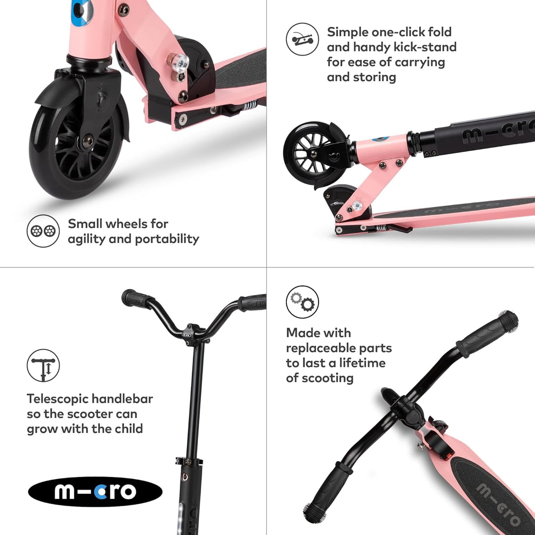 MICRO Unisex Jugend Spirite Deluxe Scooter Einheitsgrösse Neon Rose, Einheitsgrösse Neon Rose