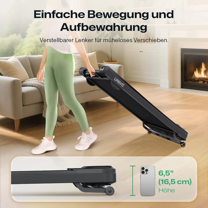 UREVO Smart Walking Pad – Premium Laufband fürs Homeoffice, extra grosse Lauffläche, leiser Motor, A
