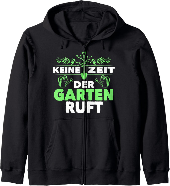 Der Garten ruft, lustiges Sprüche Hobbygärtner Motiv Kapuzenjacke