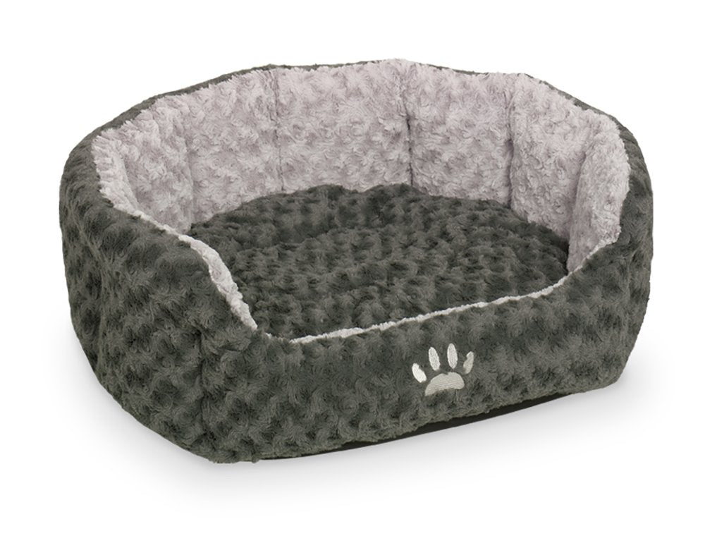 Nobby Komfort Bett oval "SEOLI" dunkelgrau / hellgrau L x B x H: 65 x 57 x 22 cm grau L x Breite x H