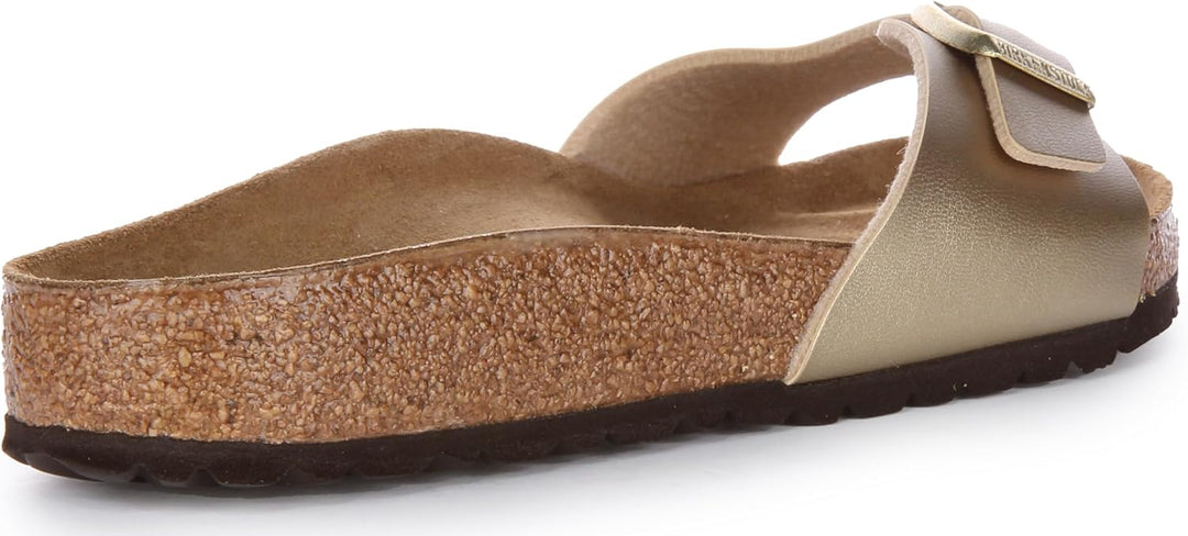 Birkenstock Classic MADRID BF-NUBUK Damen Pantoletten 37 EU Gold, 37 EU Gold