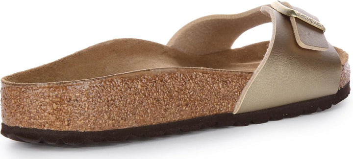 Birkenstock Classic MADRID BF-NUBUK Damen Pantoletten 37 EU Gold, 37 EU Gold