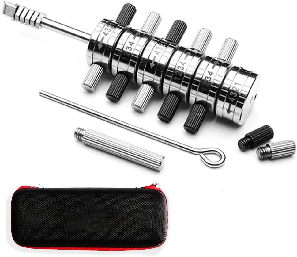 Loboo Idea Premium Ford Tibbe Dietrich/Decoder mit Ledertasche, 6-Zylinder-Lesegerät Kfz-Dietrich-We