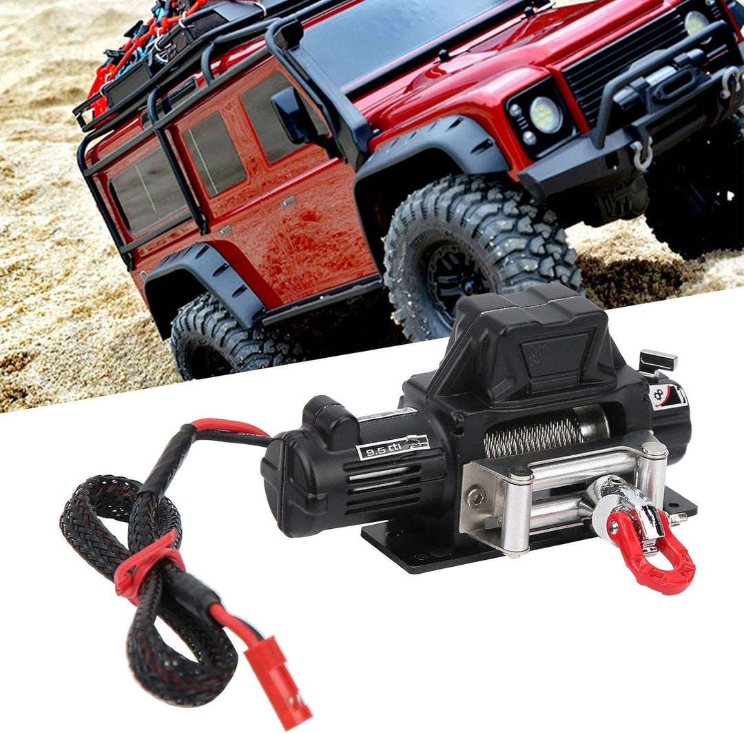 RC Crawler Winch Kit, RC Winch Fernbedienung RC Zubehör Kompatibel für CC01 SCX10 / D90 TF2 1/10 RC