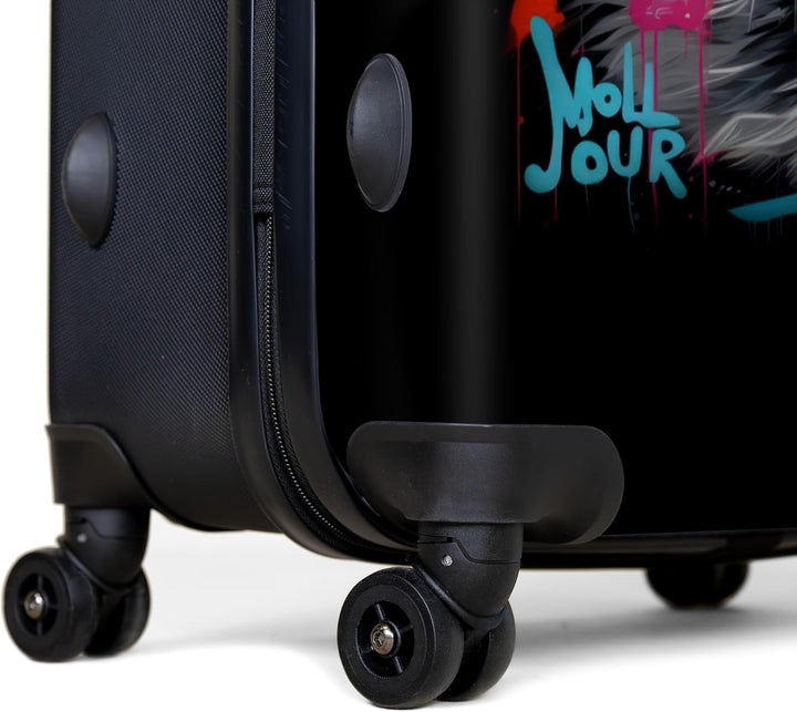 NoBoringSuitcases.com® Koffer XL Gross 77x51.5x28 cm Reisekoffer mit 4 Rollen Leicht Trolley Hartsch